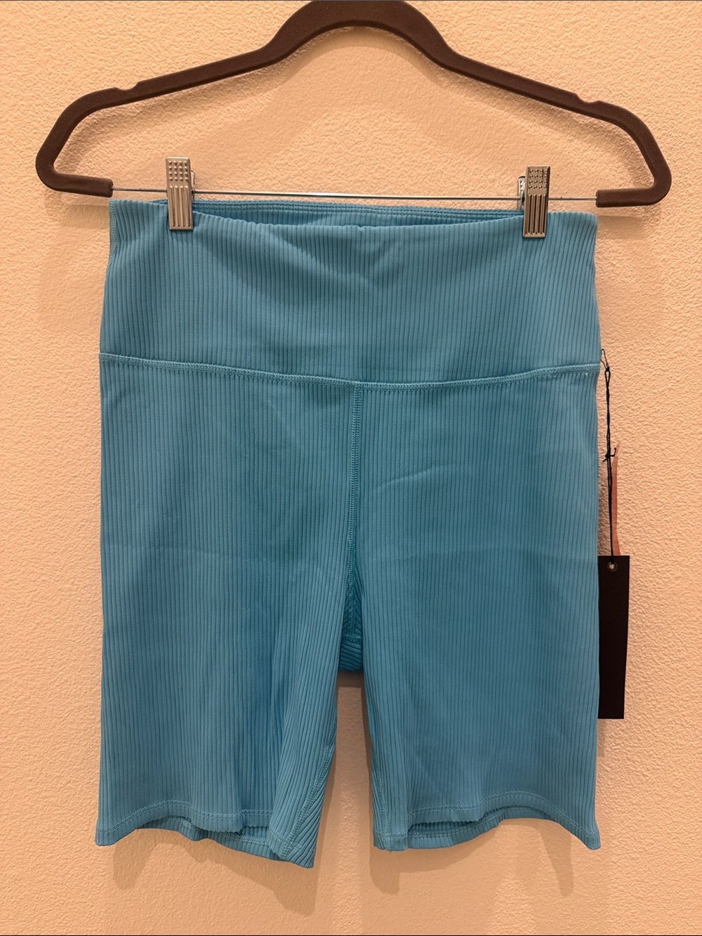 NWT Carbon38 Blue Ribbed High Rise Biker
Shorts